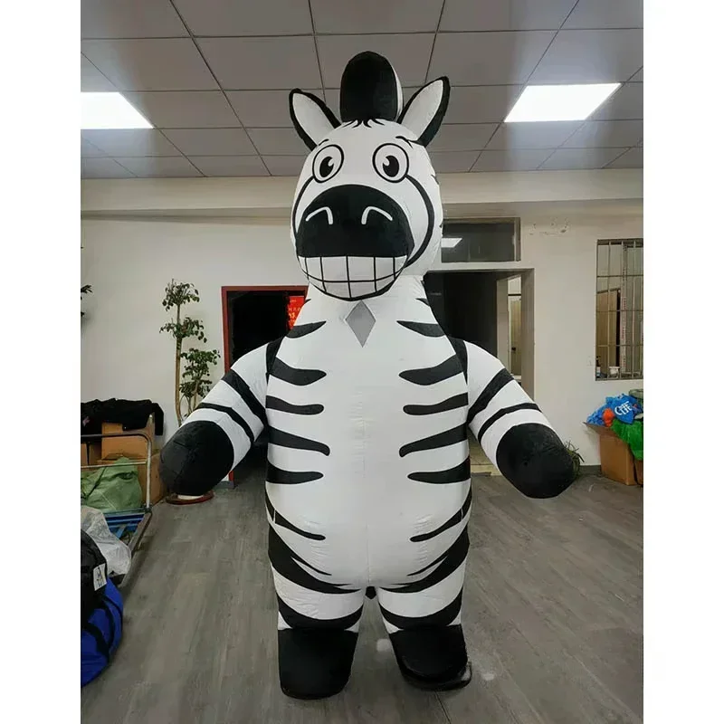 Event & Party Supply - زي زيبرا قابل للنفخ للبالغين، بدلة