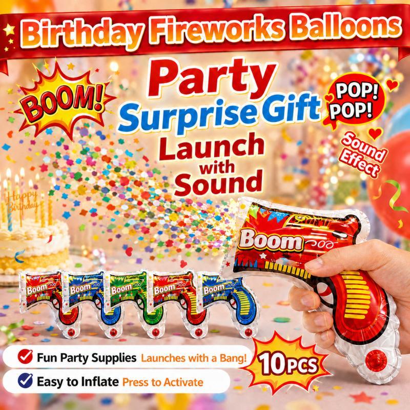 Confetti Cannon Tube - 10 قطع من مسدس البالونات اليدوي